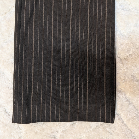 Jones New York Sport Charcoal Black Pants w Bronze Stripe High Rise Straight Leg - Picture 8 of 8